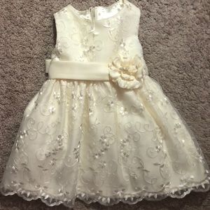 Beautiful ivory embroidered dress for Baby!
